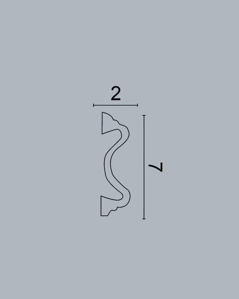 סרגל מסגרת קיר פולימר גל ים