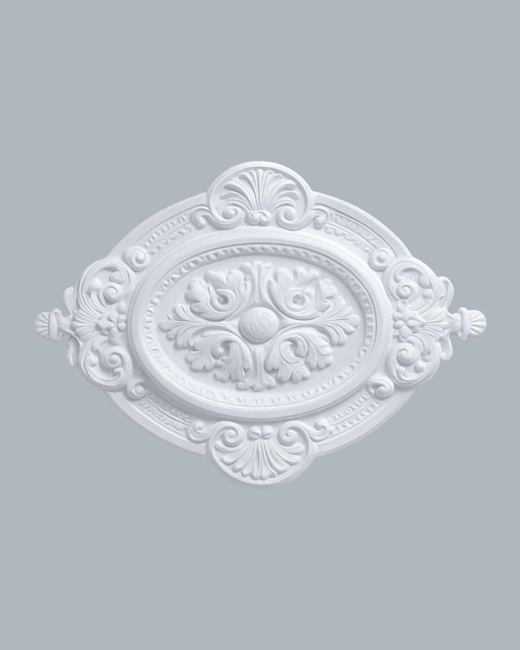 רוזטה פוליסטרין סגנון אליפסה מעוטרת