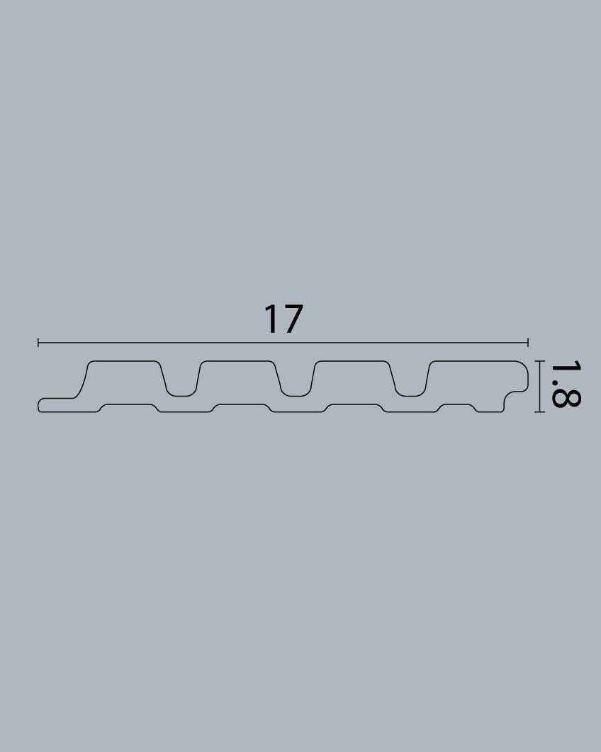חיפוי קיר פולימרי גוון עץ כהה עם פסים שחורים RP-10