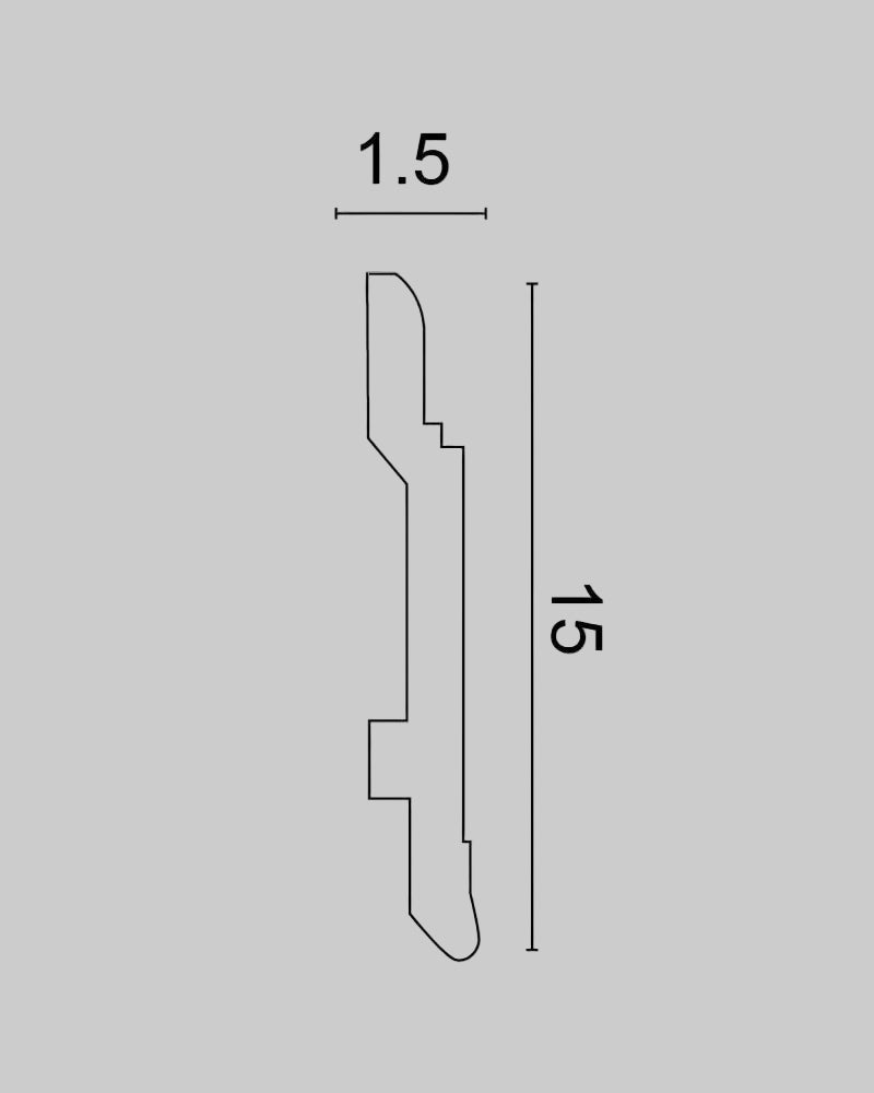 פנל רצפה פולימר בעיטור שני חריצים