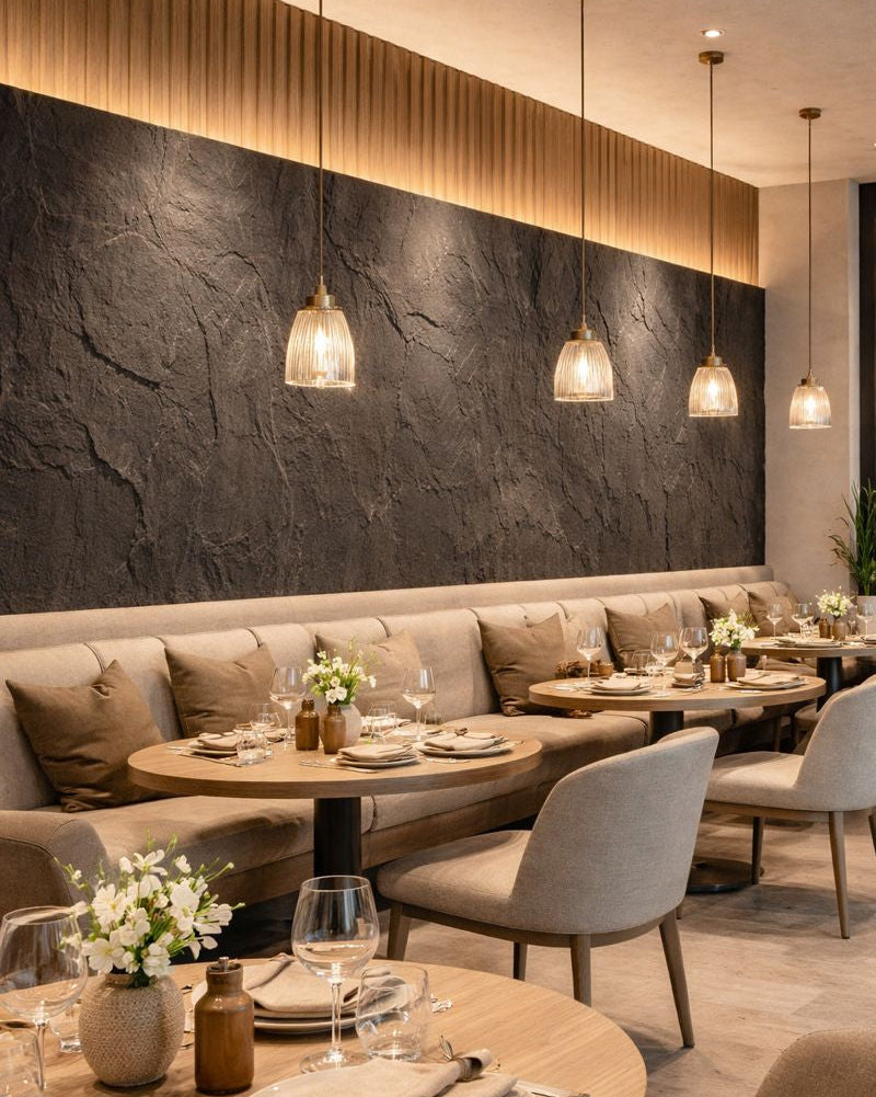 חיפוי קיר גמיש דמוי אבן אבן פחם