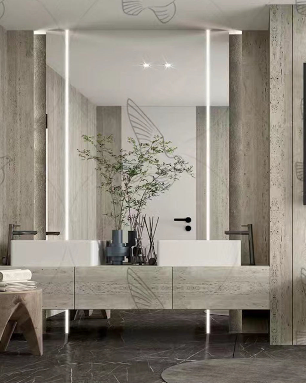 מראת קיר גובה מרשים