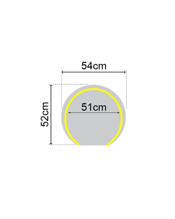 מראת קיר עגולה עם תאורת לד