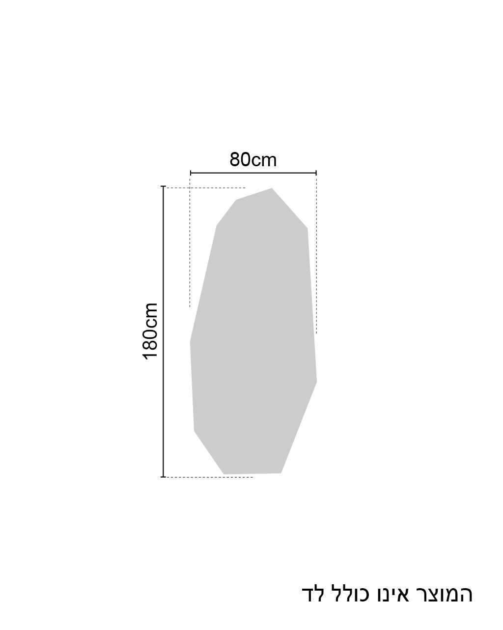 מראת קיר מעוצבת בצורה גיאומטרית