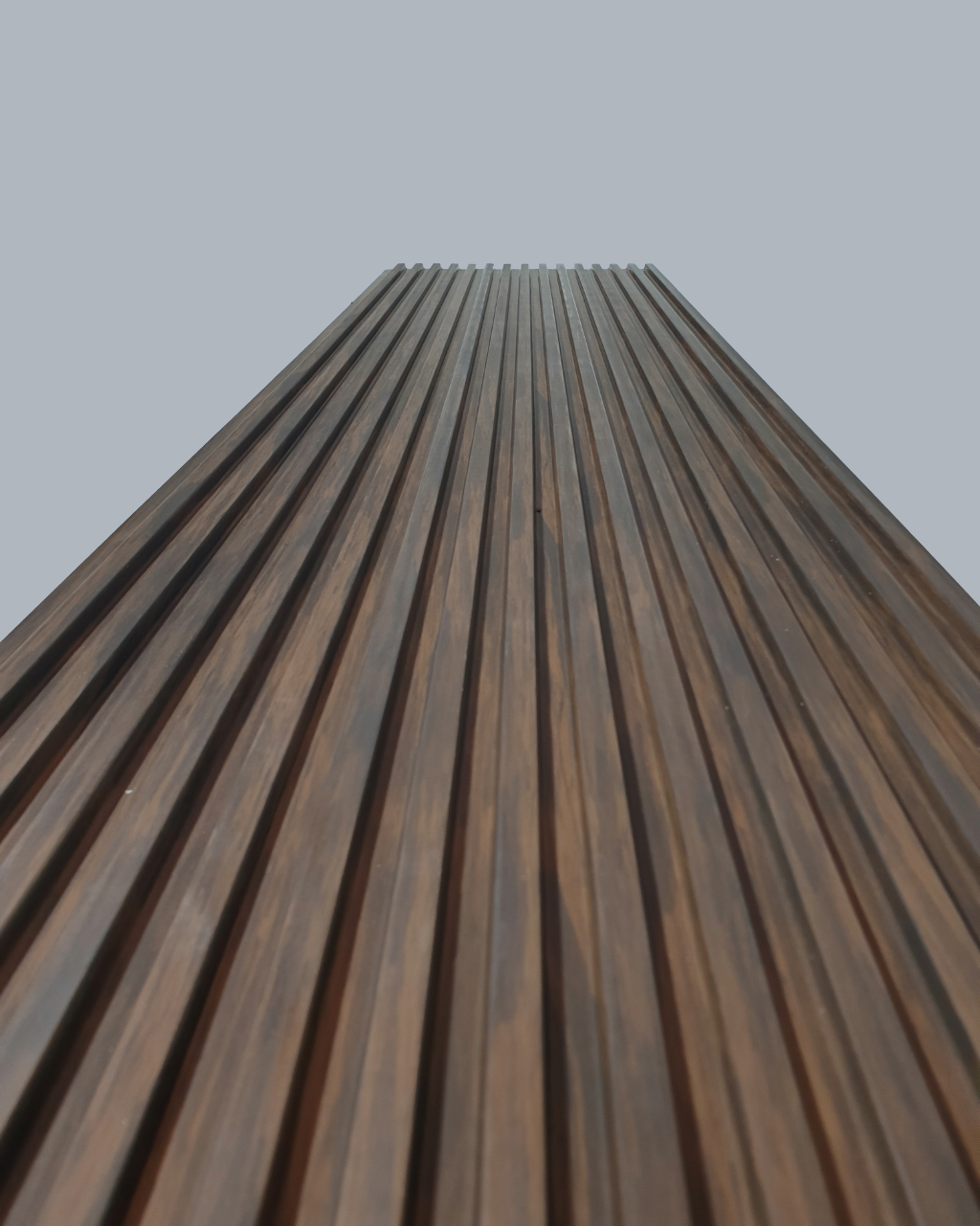 חיפוי קיר פסים דמוי דמוי עץ כהה מושחר