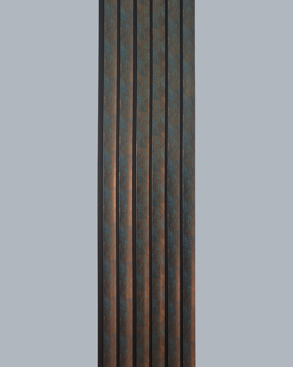 חיפוי קיר פסים בגוון ברונזה עם חריץ שחור