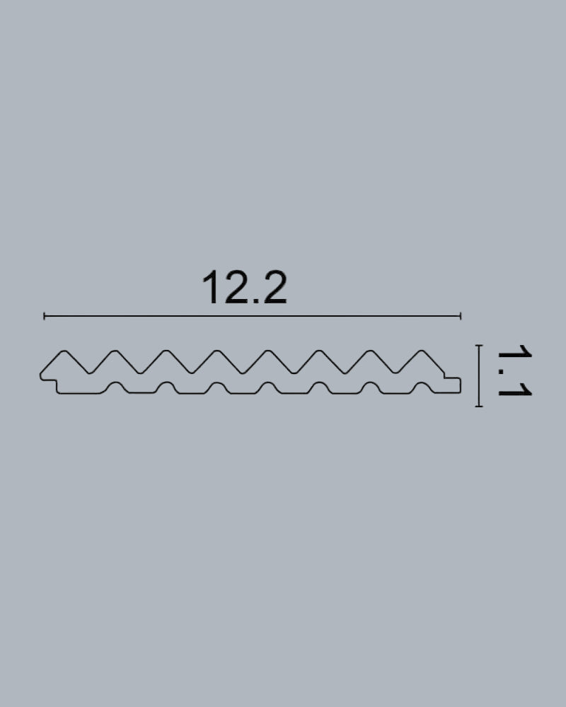 חיפוי קיר פסים דמוי בטון גלי אפור