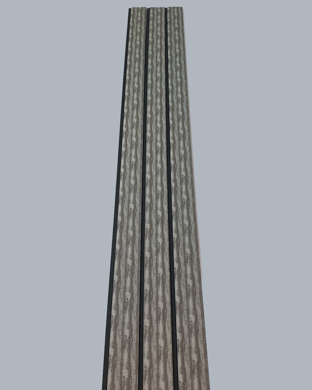 חיפוי קיר פסים דמוי עץ בגוון אפור שחור