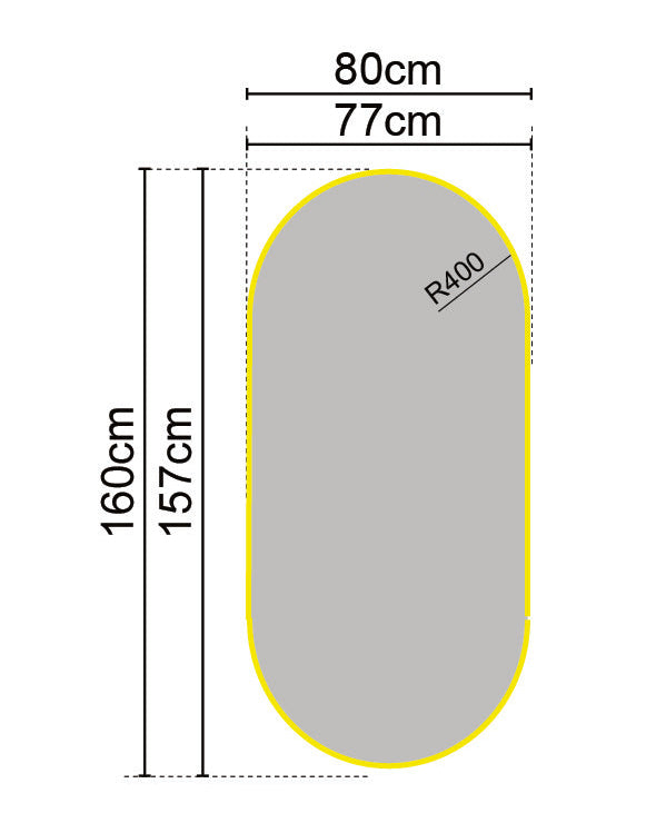 מראת קיר אובלית מוארכת MR-34