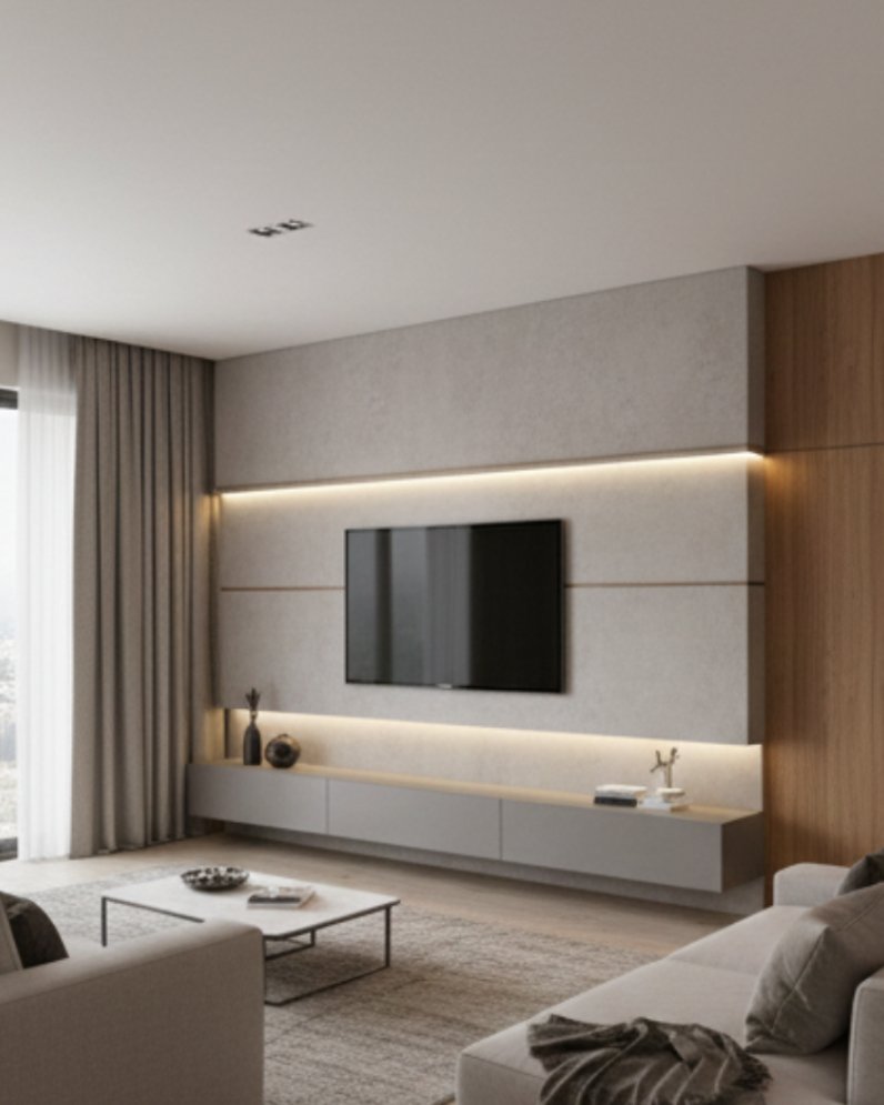 חיפוי קיר פורניר חלק