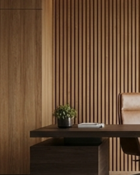 חיפוי קיר פורניר חלק