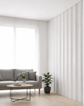 חיפוי קיר גלי צבע לבן WPM-9